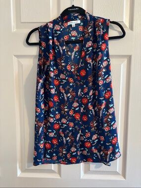 Rose & Olive Navy Floral Sleeveless Tank